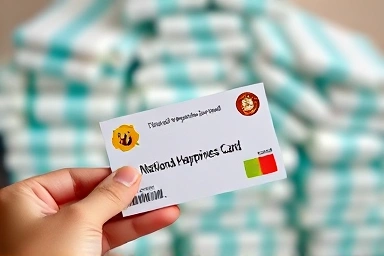 National Happiness Card and diapers, representing voucher use.