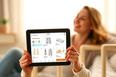 Parent using Coupang app for baby supplies with first meeting voucher.