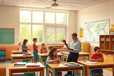 Children learning and playing in a safe, extended school program.