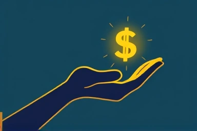 Symbolic image of receiving financial aid and opportunity.