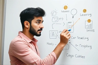 Entrepreneur sketching innovative ideas with funding glow