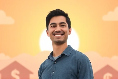 Young person planning future financial security and growth.