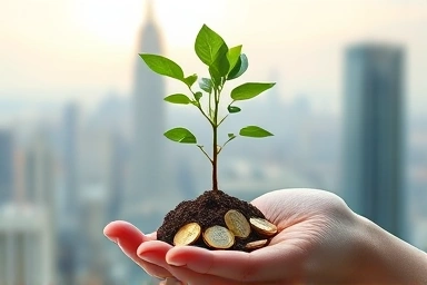 Symbolic image of financial growth and investment for young people.