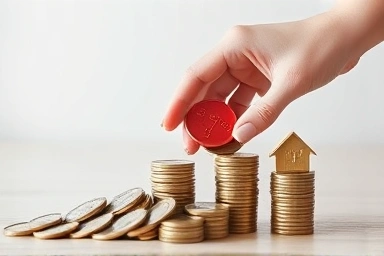 Symbolic image of financial relief and manageable housing loan.