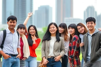 Young Koreans looking towards a bright future with government support.