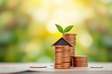 Investment growth, financial planning, housing aspiration metaphor