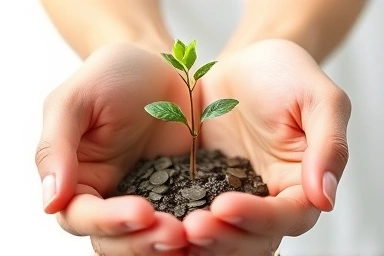 Symbolic representation of financial support and recovery.