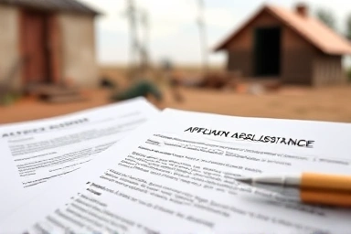 Application for housing support, symbolizing official process and humble beginnings.