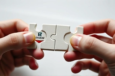 Business plan puzzle, strategic planning, collaboration, grant application