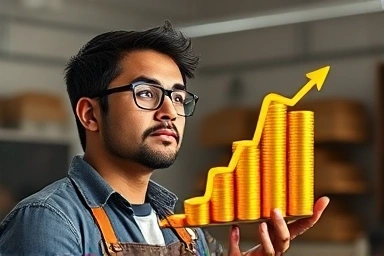 Small business owner achieving financial growth and opportunity.