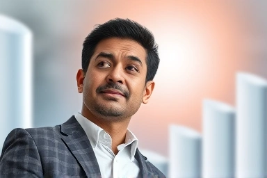 Small business owner achieving financial success with government support.