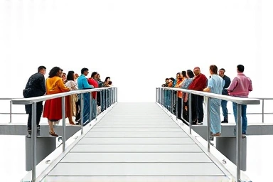 Symbolic bridge representing opportunity and stability for foreigners.