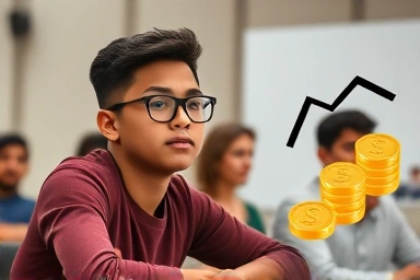 Young person training for career success with financial support.