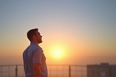 Self-employed person facing a hopeful new start after business closure.