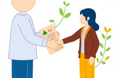 Government aid and individual handshake, symbolizing support