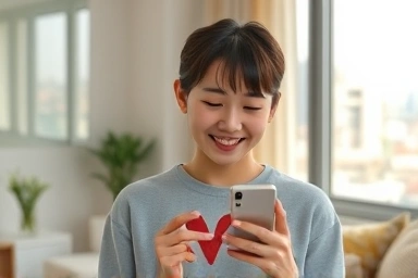 청년 월세 지원금 수령 알림을 확인하는 모습