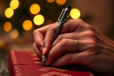 Handcrafted gift creation, symbolizing love and personal touch.