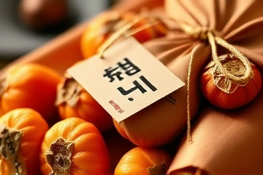 한국 전통 곶감 단지 명절 선물 포장