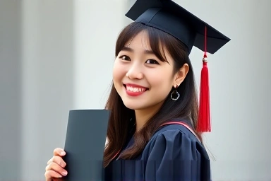 졸업식 주인공의 화사하고 생기 넘치는 메이크업