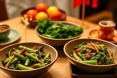 명절 나물 3종 세트 (고사리, 시금치, 도라지) 설날 상차림