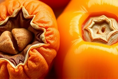 상주 곶감과 산청 곶감의 질감 차이