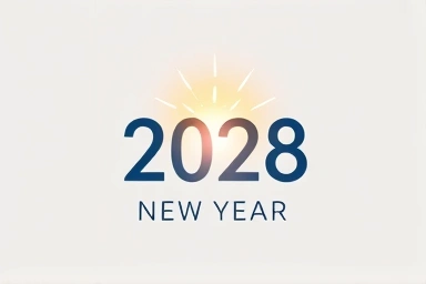 Symbolic representation of New Year's transition and hope