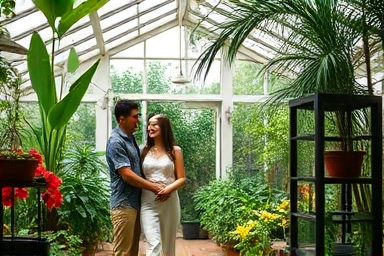 Cozy indoor botanical garden date for couples