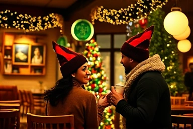 Warm indoor Christmas date in Gyeonggi.