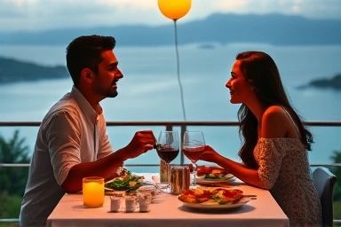Couple's romantic Jeju villa getaway with ocean view.