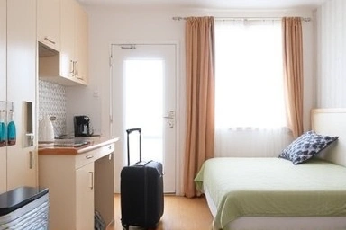 Cozy apartment with kitchenette near Seoul Station.