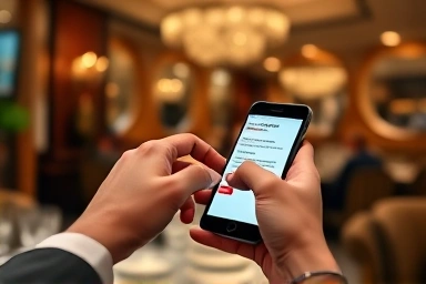 Booking a romantic restaurant reservation online