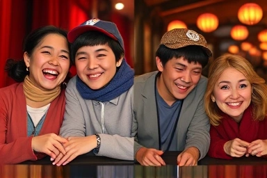 Diverse heartwarming moments from Daehakro theater performances.