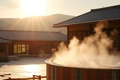 Traditional Korean hwansil clay room with jjimjilbang for parents.