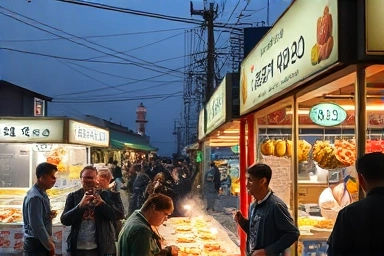 동해 묵호 야시장 풍경