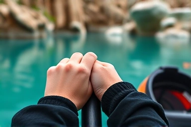 Luge handle grip, Mureung Byeol Yucheonji landscape, unique scenery