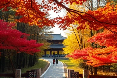 백담사 가을 산책로