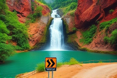 삼척 미인폭포의 아름다운 모습과 임시 주차 및 우회로 안내