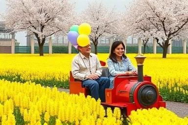 삼척 맹방 유채꽃 축제 미니 기차 체험