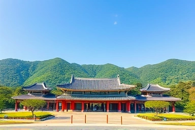 Sokcho City Museum exterior with traditional Korean architecture.
