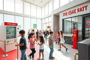 태백 365 세이프타운에서 안전 체험을 즐기는 가족