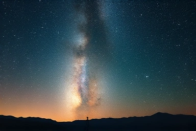 8월 태백 바람의 언덕에서 촬영한 밤하늘의 별과 은하수