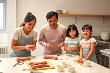 원주 돼지문화원 소세지 만들기 체험 가족