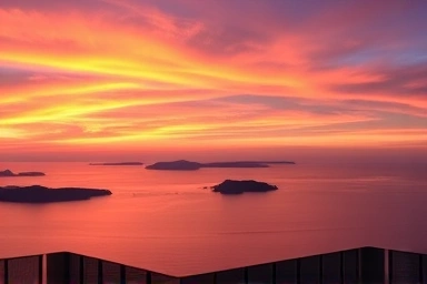 영목항 전망대 석양, 서해 바다 풍경