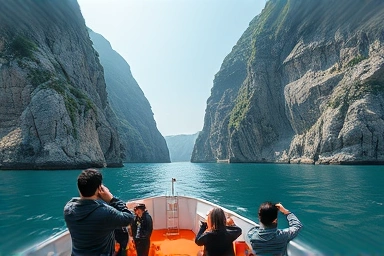 부소담악 병풍바위 절경