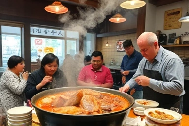천안 병천 순대 맛집, 따뜻한 순대국밥과 활기찬 식당 풍경