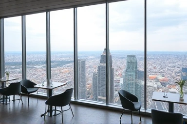 천안 타운홀 전망대 카페에서 바라본 시내 전경