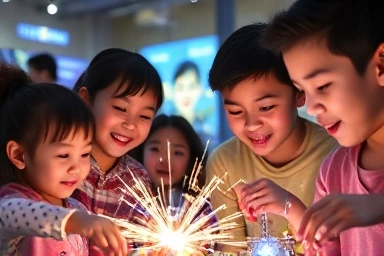 창의나래관 전기쇼 체험 장면, 아이들의 과학 흥미 유발