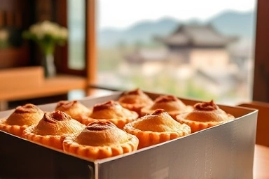 공주 베이커리밤마을의 밤파이 선물 세트와 공산성 뷰 카페