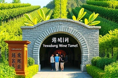 영동 와인터널 입구 전경