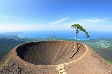제주 아부오름 정상 풍경